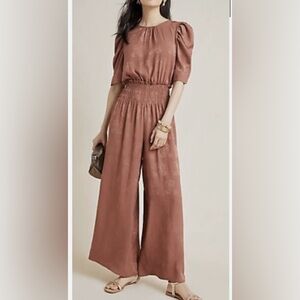 Anthropologie jacquard jumpsuit